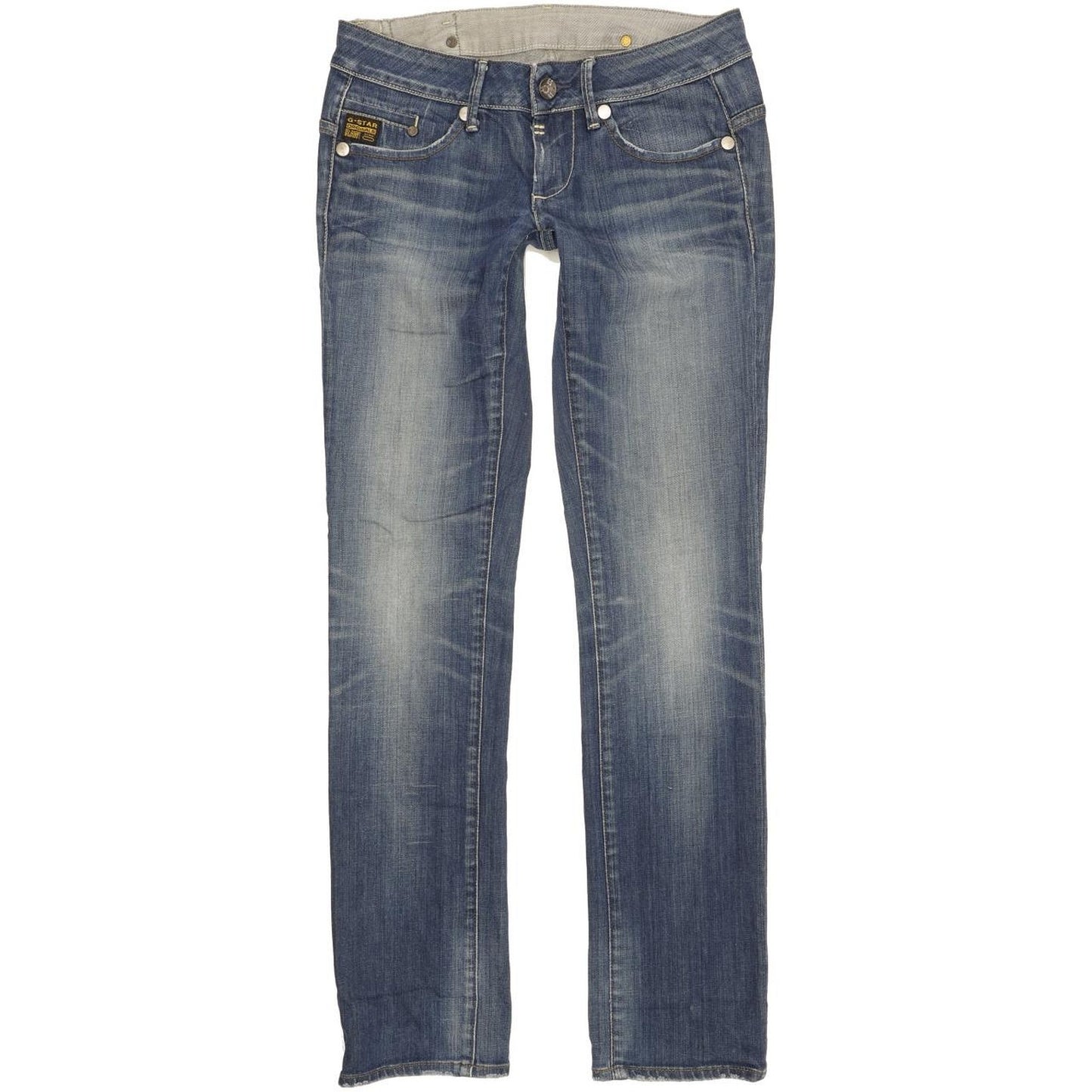 G-Star Midge Women Blue Straight Slim Stretch Jeans W28 L31