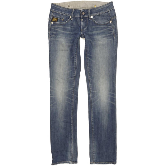 G-Star Midge Women Blue Straight Slim Stretch Jeans W28 L31