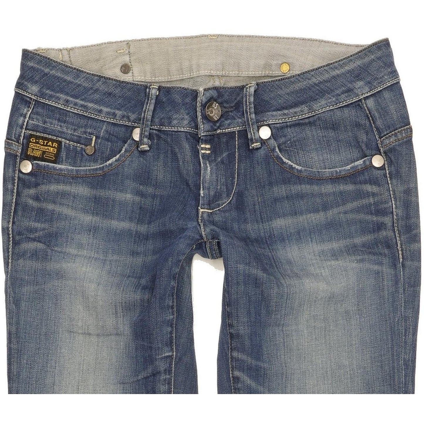 G-Star Midge Women Blue Straight Slim Stretch Jeans W28 L31