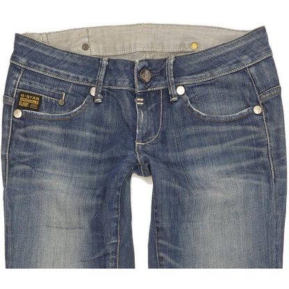 G-Star Midge Women Blue Straight Slim Stretch Jeans W28 L31