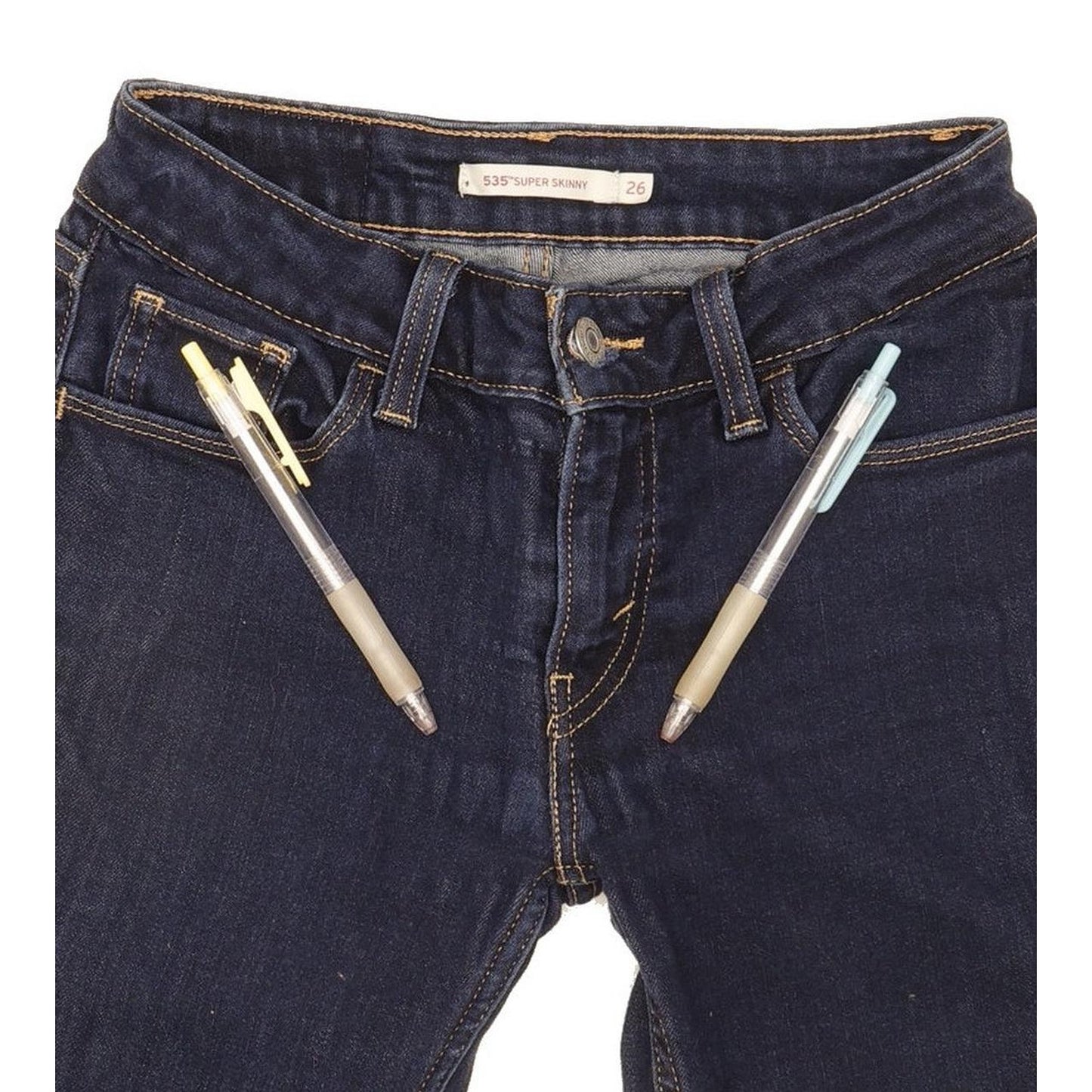 Levi's 535 Super Women Blue Skinny Slim Stretch Jeans W26 L30