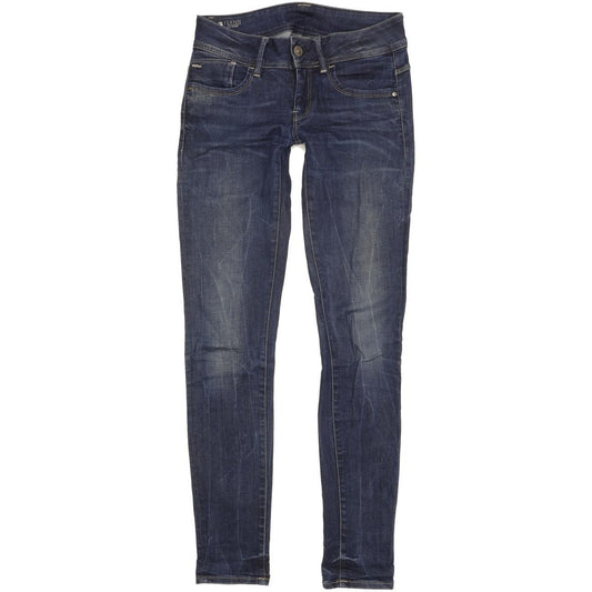 G-Star Lynn Mid Women Blue Skinny Slim Stretch Jeans W27 L32