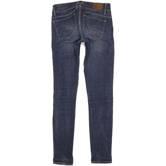 G-Star Lynn Mid Women Blue Skinny Slim Stretch Jeans W27 L32