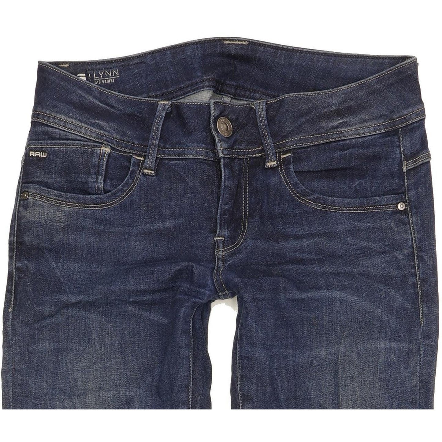 G-Star Lynn Mid Women Blue Skinny Slim Stretch Jeans W27 L32