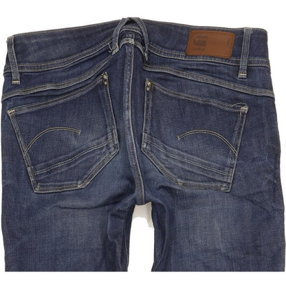 G-Star Lynn Mid Women Blue Skinny Slim Stretch Jeans W27 L32