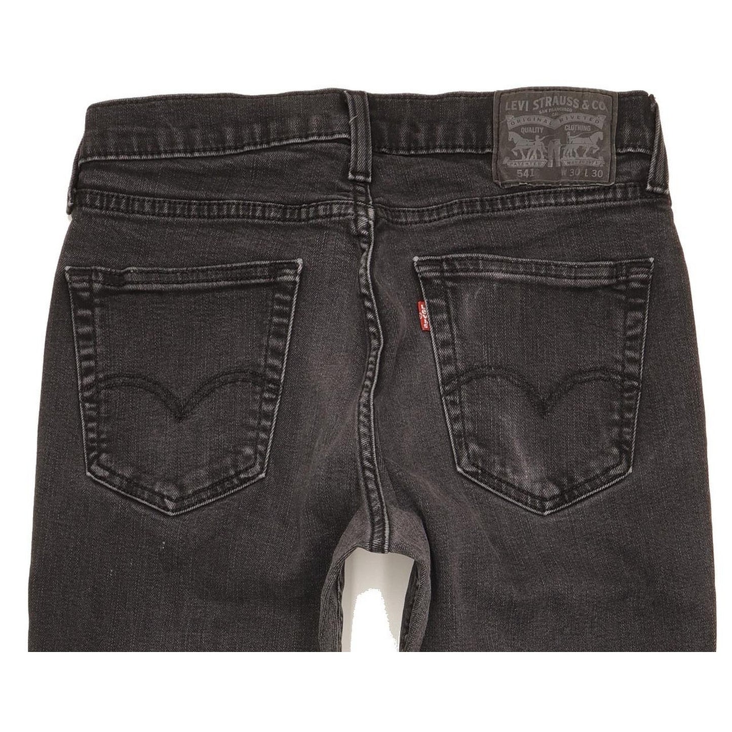 Levi's 541 Men Black Straight Slim Stretch Jeans W30 L29