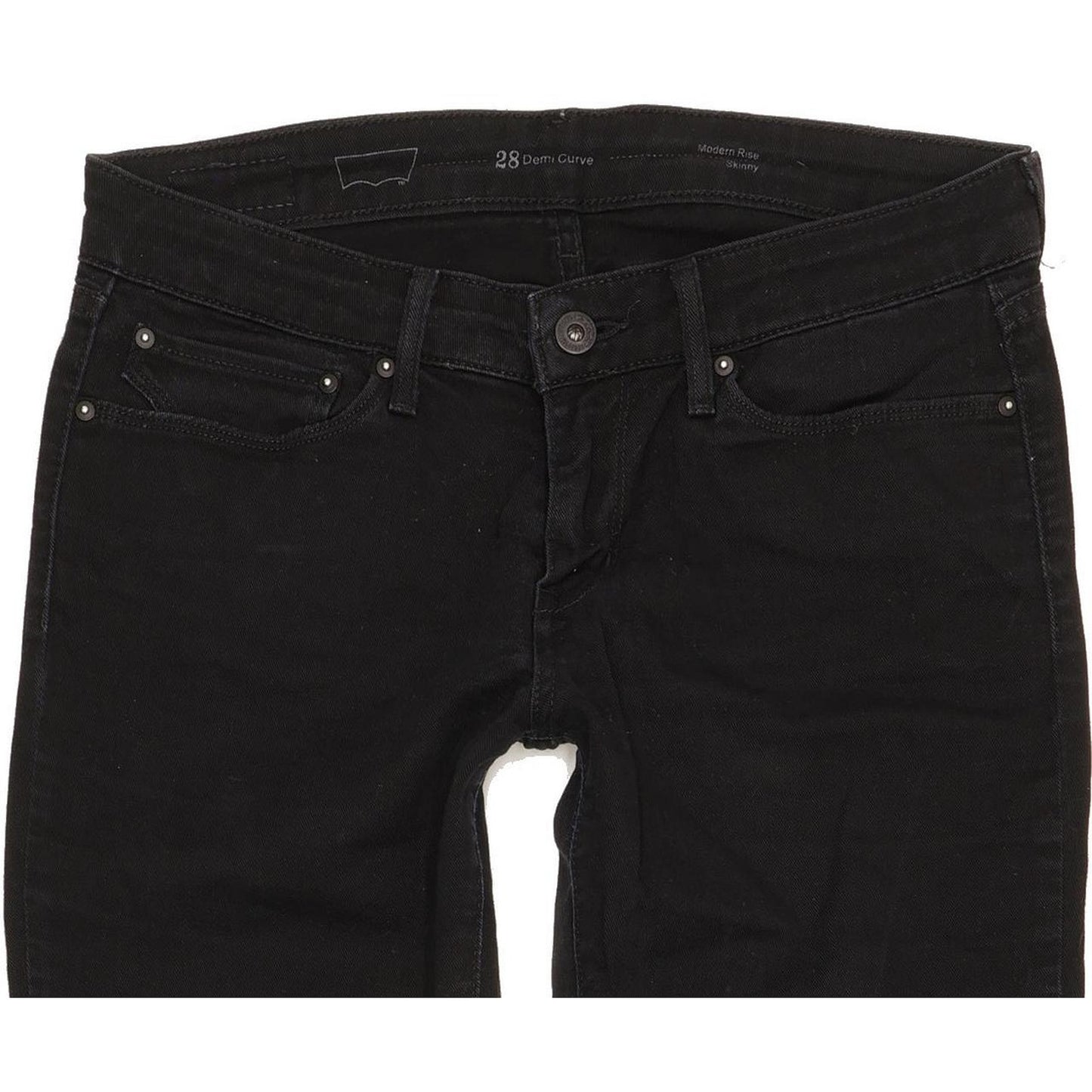 Levi's Demi Curve Women Black Skinny Slim Stretch Jeans W28 L30
