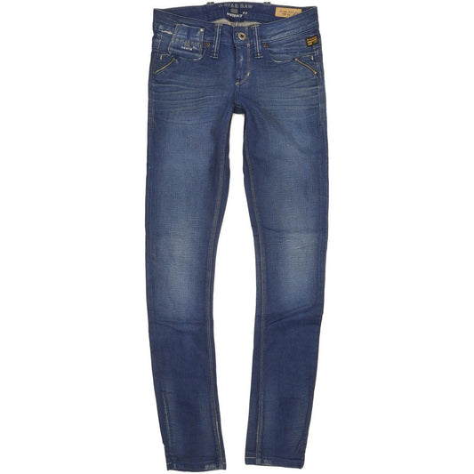 G-Star Austin Women Blue Skinny Slim Stretch Jeans W27 L32