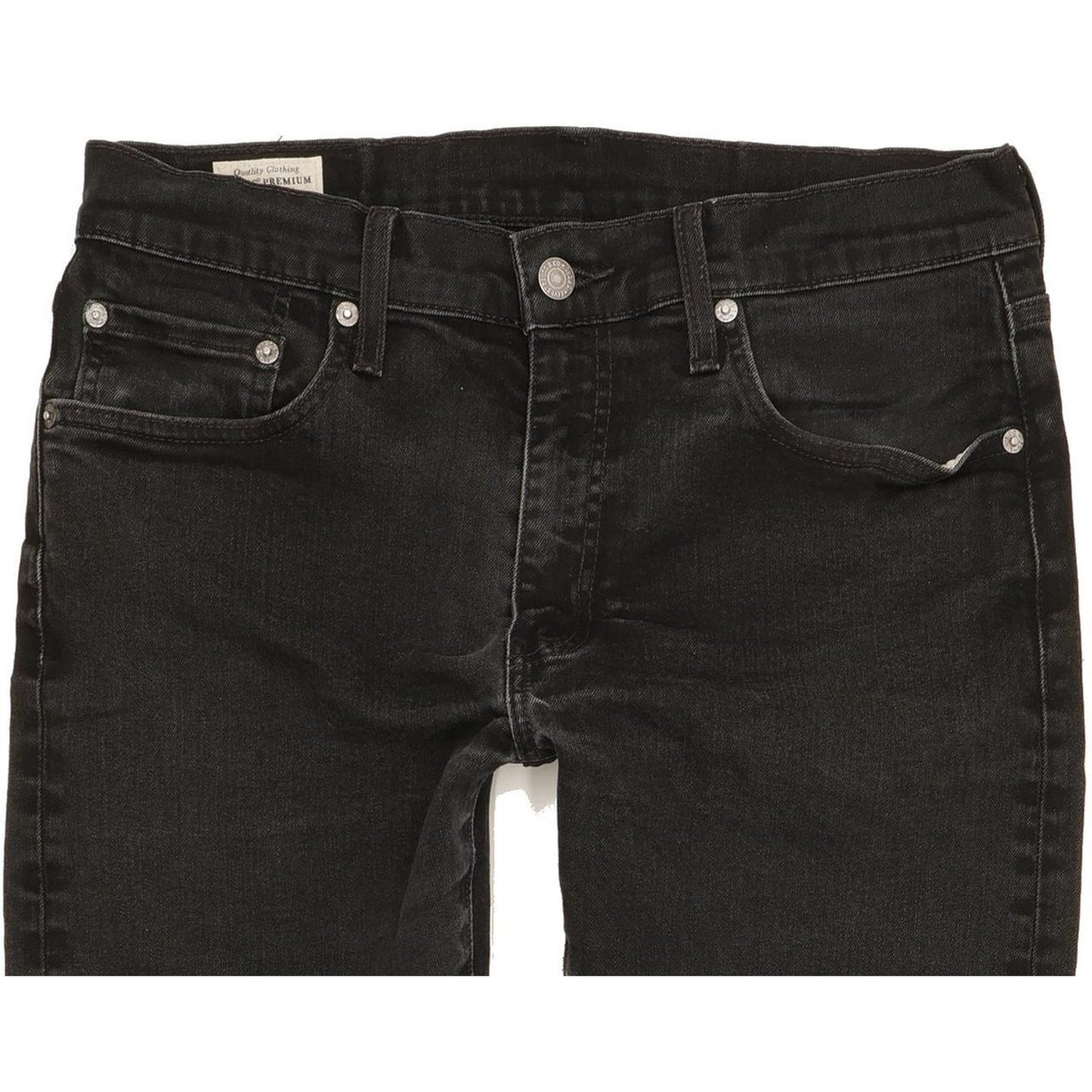 Levi's 512 Men Black Tapered Slim Stretch Jeans W32 L27