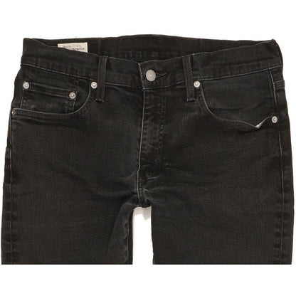 Levi's 512 Men Black Tapered Slim Stretch Jeans W32 L27