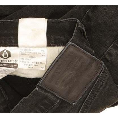 Levi's 512 Men Black Tapered Slim Stretch Jeans W32 L27