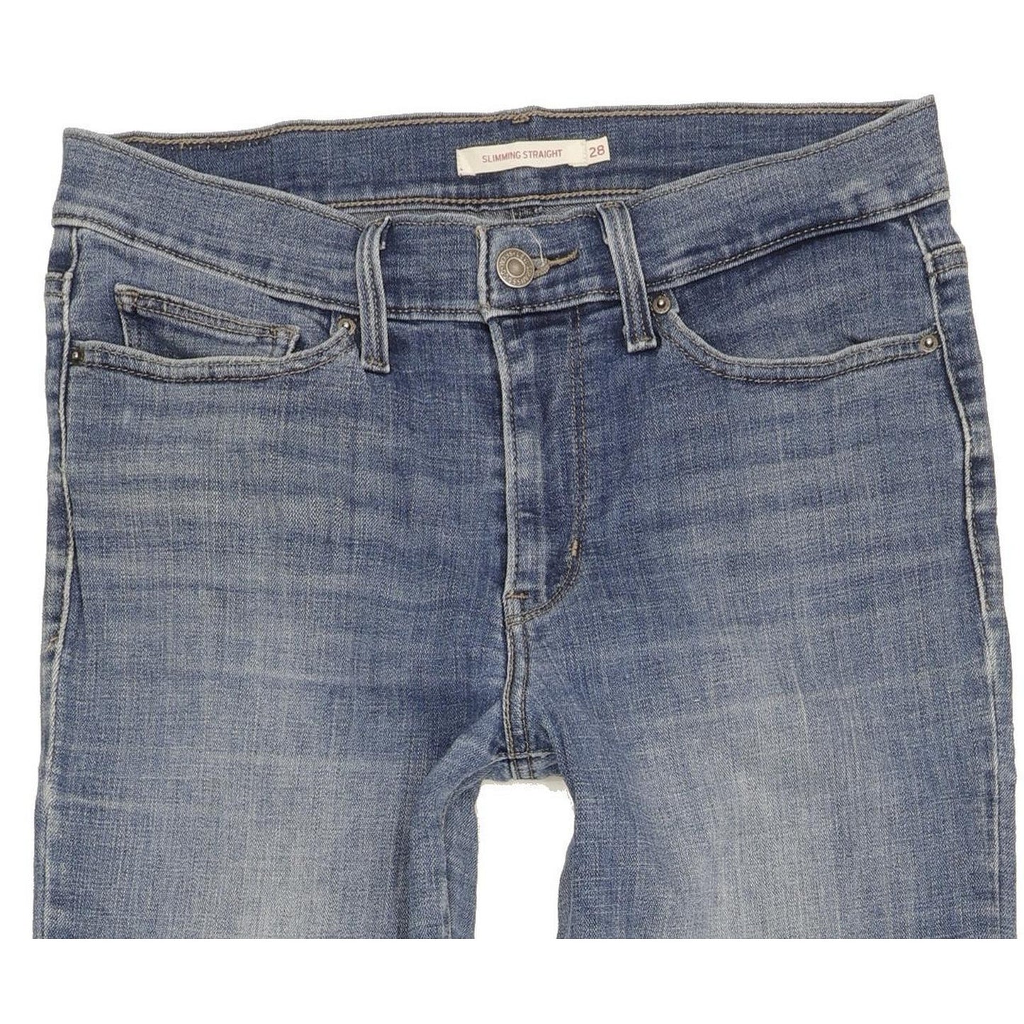 Levi's Slimming Women Blue Straight Slim Stretch Jeans W28 L31