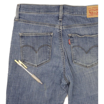 Levi's Slimming Women Blue Straight Slim Stretch Jeans W28 L31