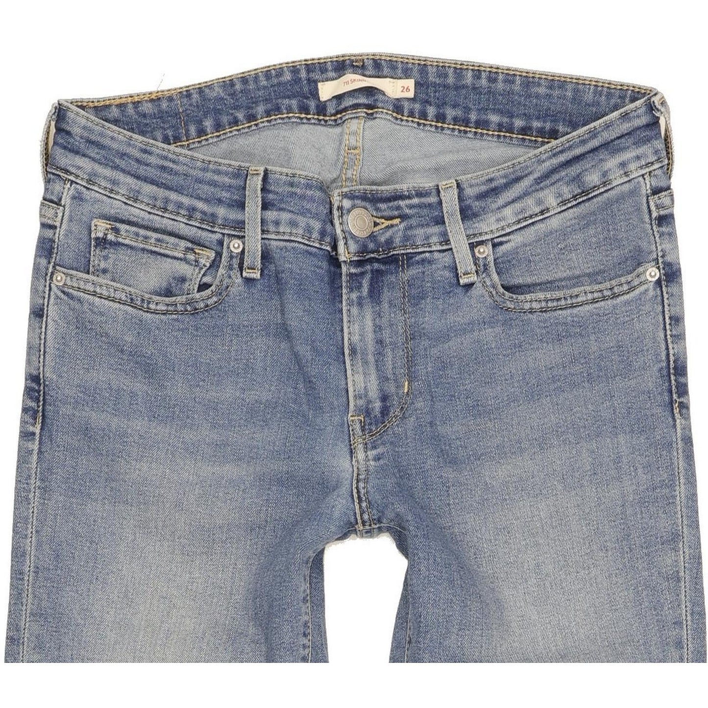 Levi's 711 Women Blue Skinny Slim Stretch Jeans W26 L27