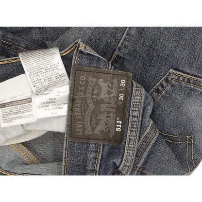 Levi's 511 Men Blue Straight Slim Stretch Jeans W30 L29