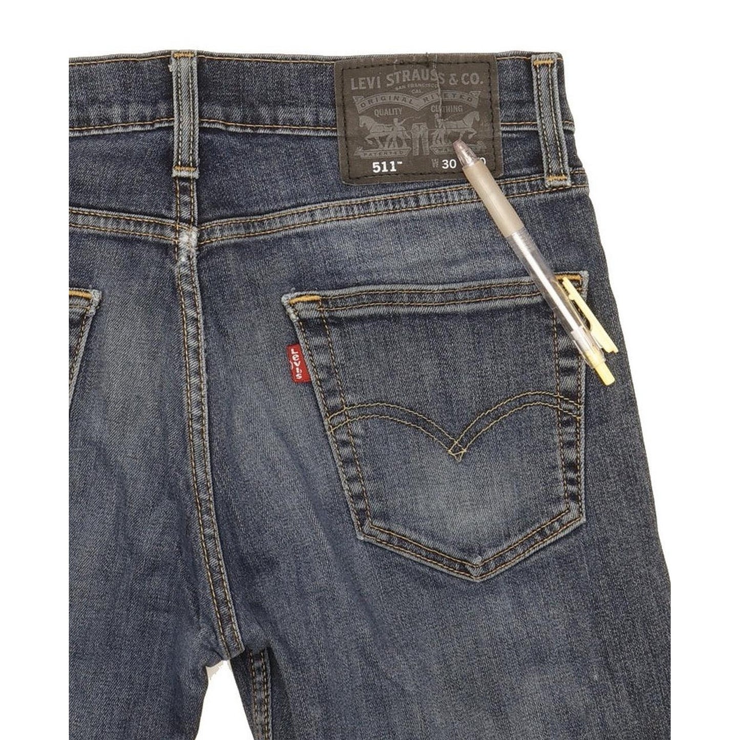 Levi's 511 Men Blue Straight Slim Stretch Jeans W30 L29