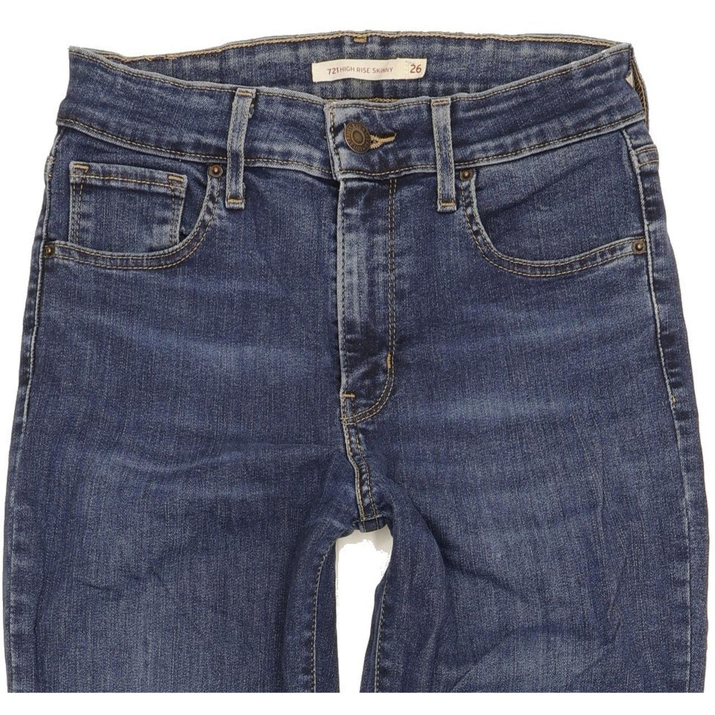 Levi's 721 Women Blue Skinny Slim Stretch Jeans W26 L32
