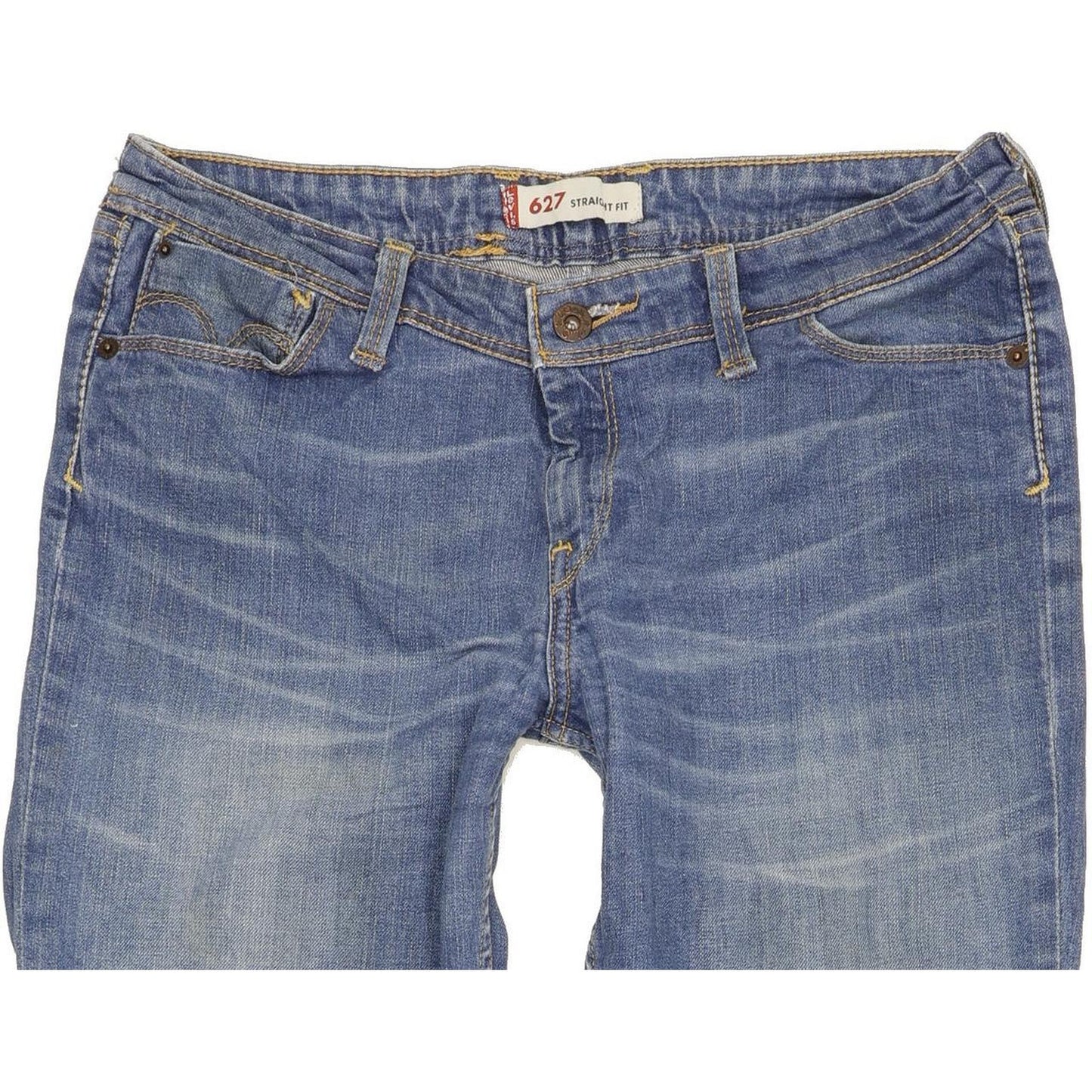 Levi's 627 Women Blue Straight Slim Stretch Jeans W31 L29