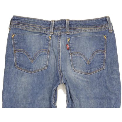 Levi's 627 Women Blue Straight Slim Stretch Jeans W31 L29