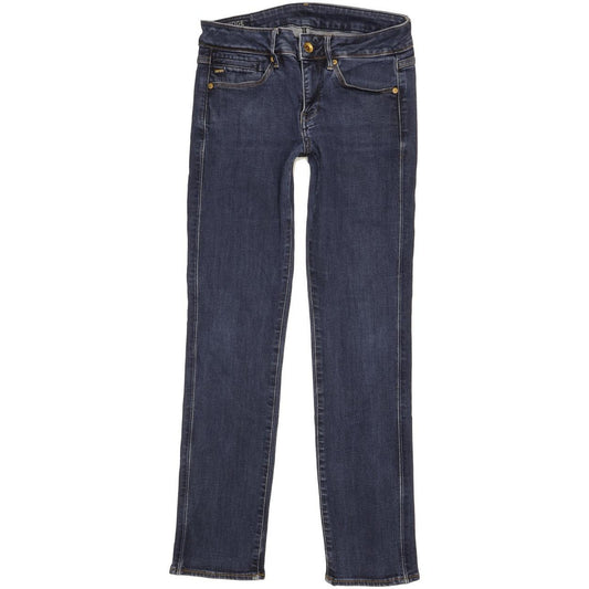 G-Star Midge Mid Women Blue Straight Slim Stretch Jeans W28 L29