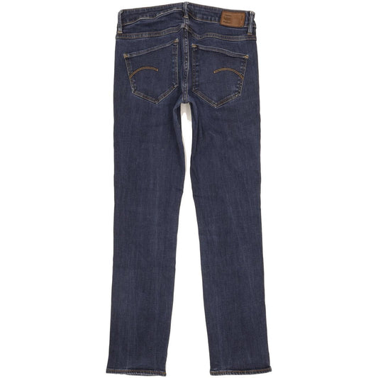 G-Star Midge Mid Women Blue Straight Slim Stretch Jeans W28 L29