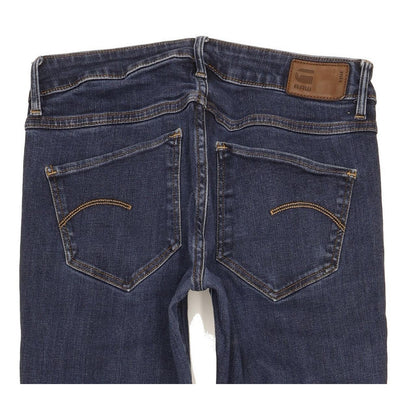 G-Star Midge Mid Women Blue Straight Slim Stretch Jeans W28 L29