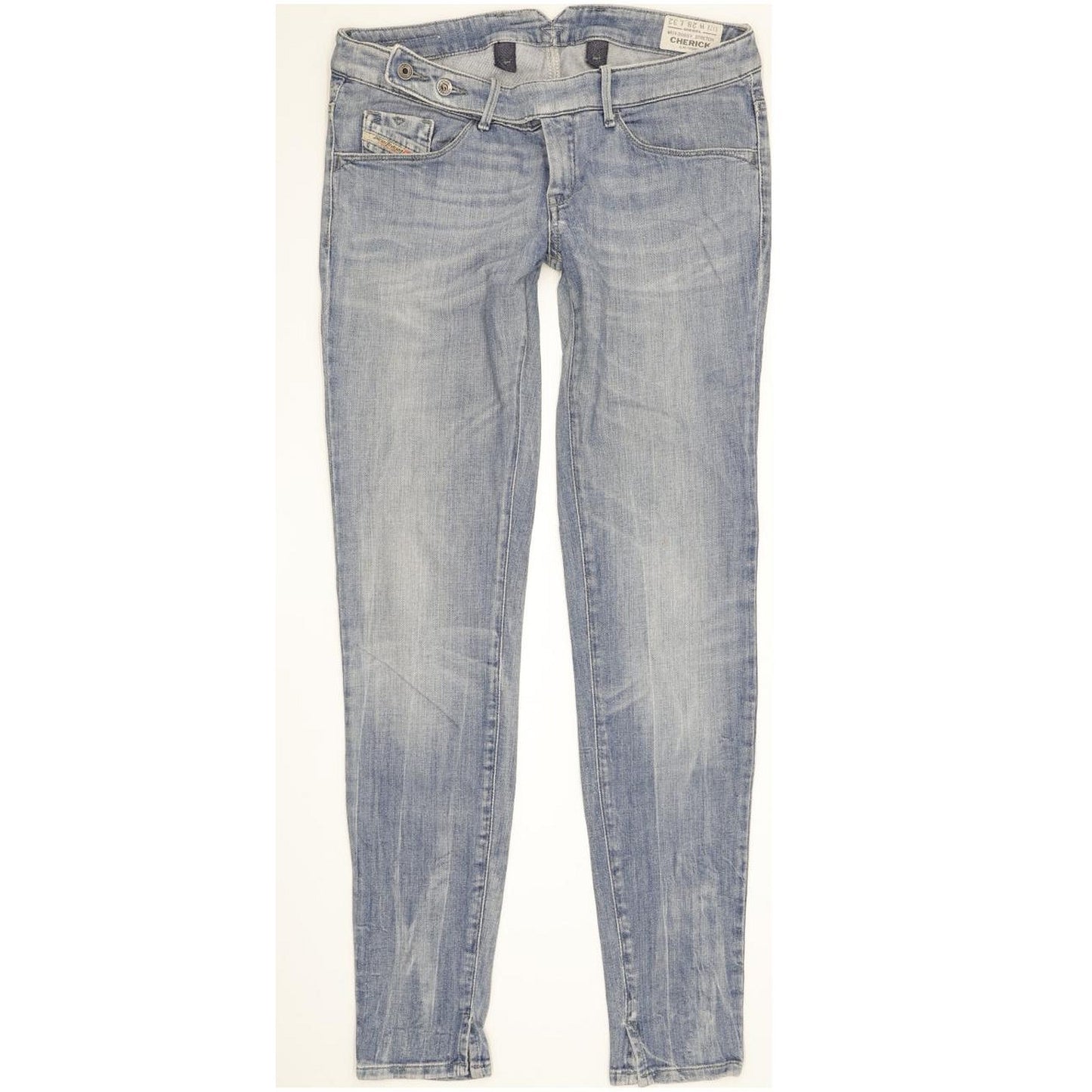 Diesel Cherick Women Blue Tapered Slim Stretch Jeans W28 L32