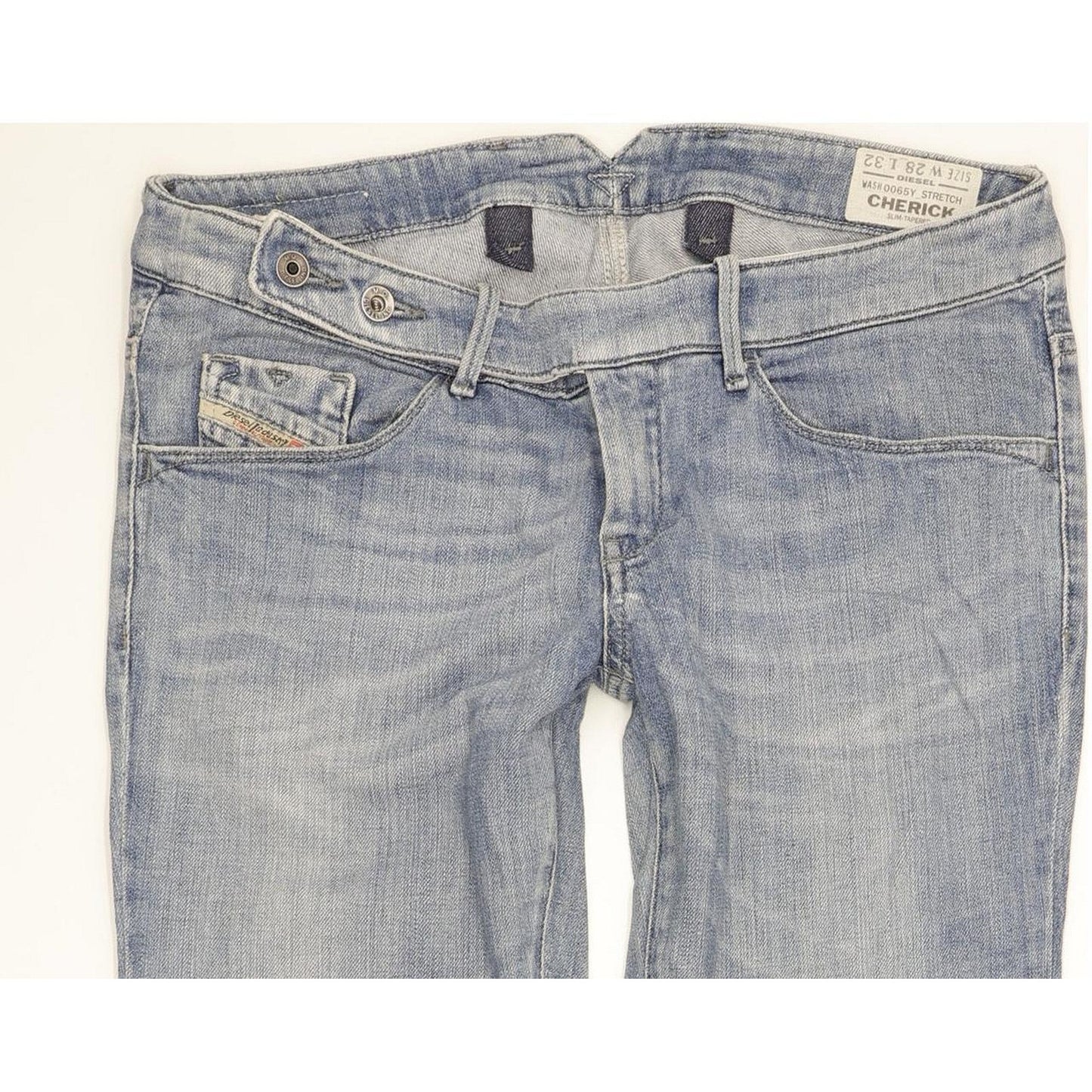 Diesel Cherick Women Blue Tapered Slim Stretch Jeans W28 L32