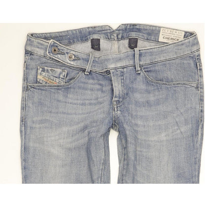 Diesel Cherick Women Blue Tapered Slim Stretch Jeans W28 L32