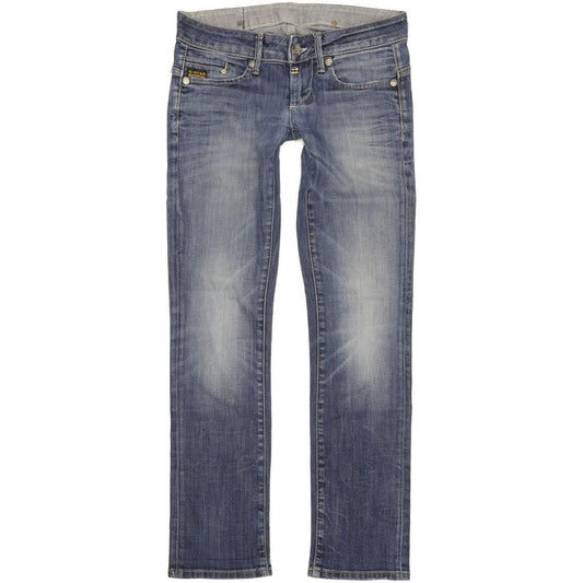 G-Star Midge Women Blue Straight Slim Stretch Jeans W27 L31