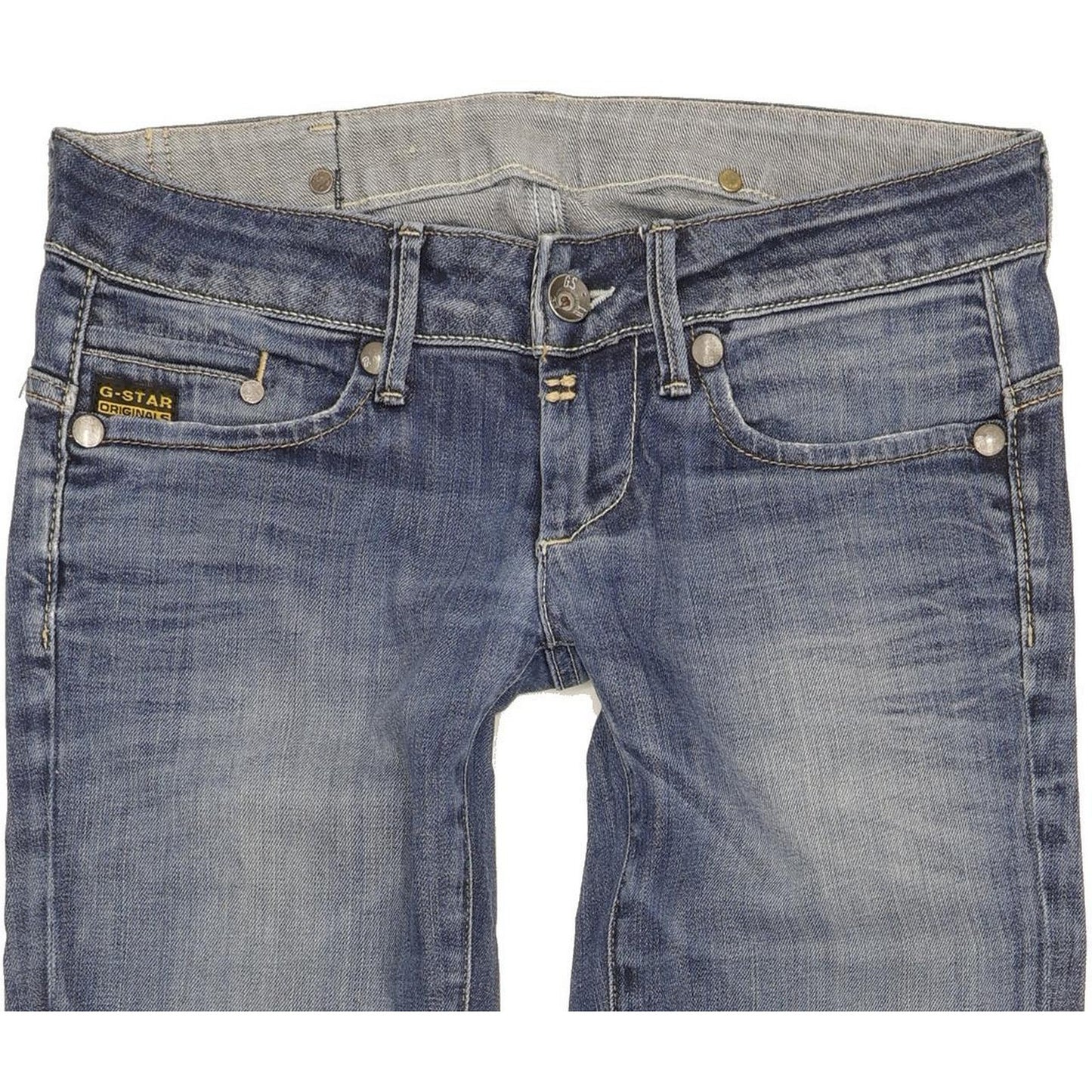 G-Star Midge Women Blue Straight Slim Stretch Jeans W27 L31