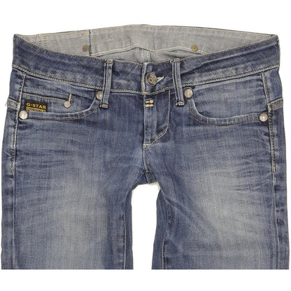 G-Star Midge Women Blue Straight Slim Stretch Jeans W27 L31