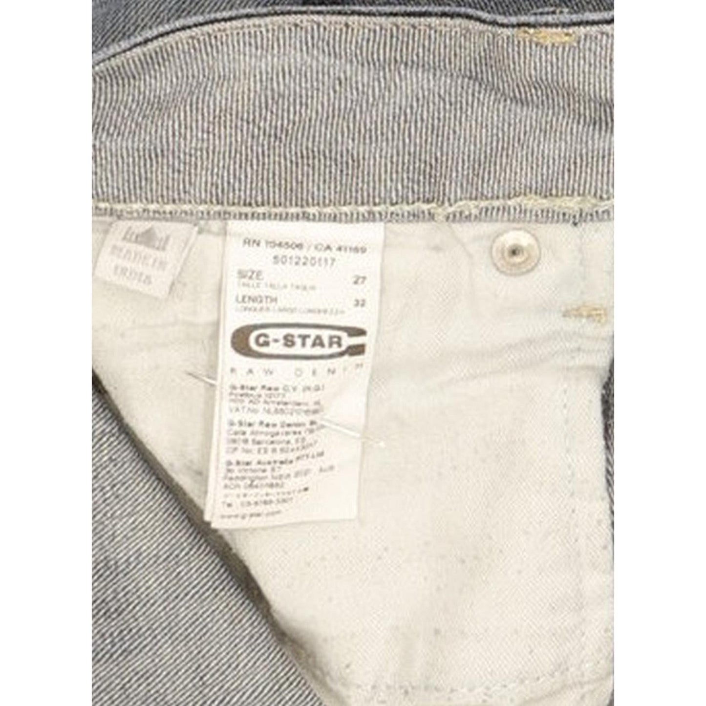 G-Star Midge Women Blue Straight Slim Stretch Jeans W27 L31