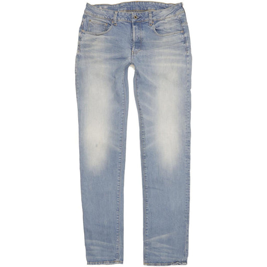 G-Star 3301 Men Blue Straight Regular Jeans W34 L37
