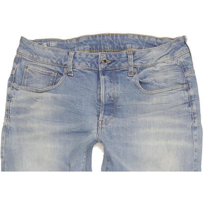 G-Star 3301 Men Blue Straight Regular Jeans W34 L37