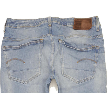 G-Star 3301 Men Blue Straight Regular Jeans W34 L37