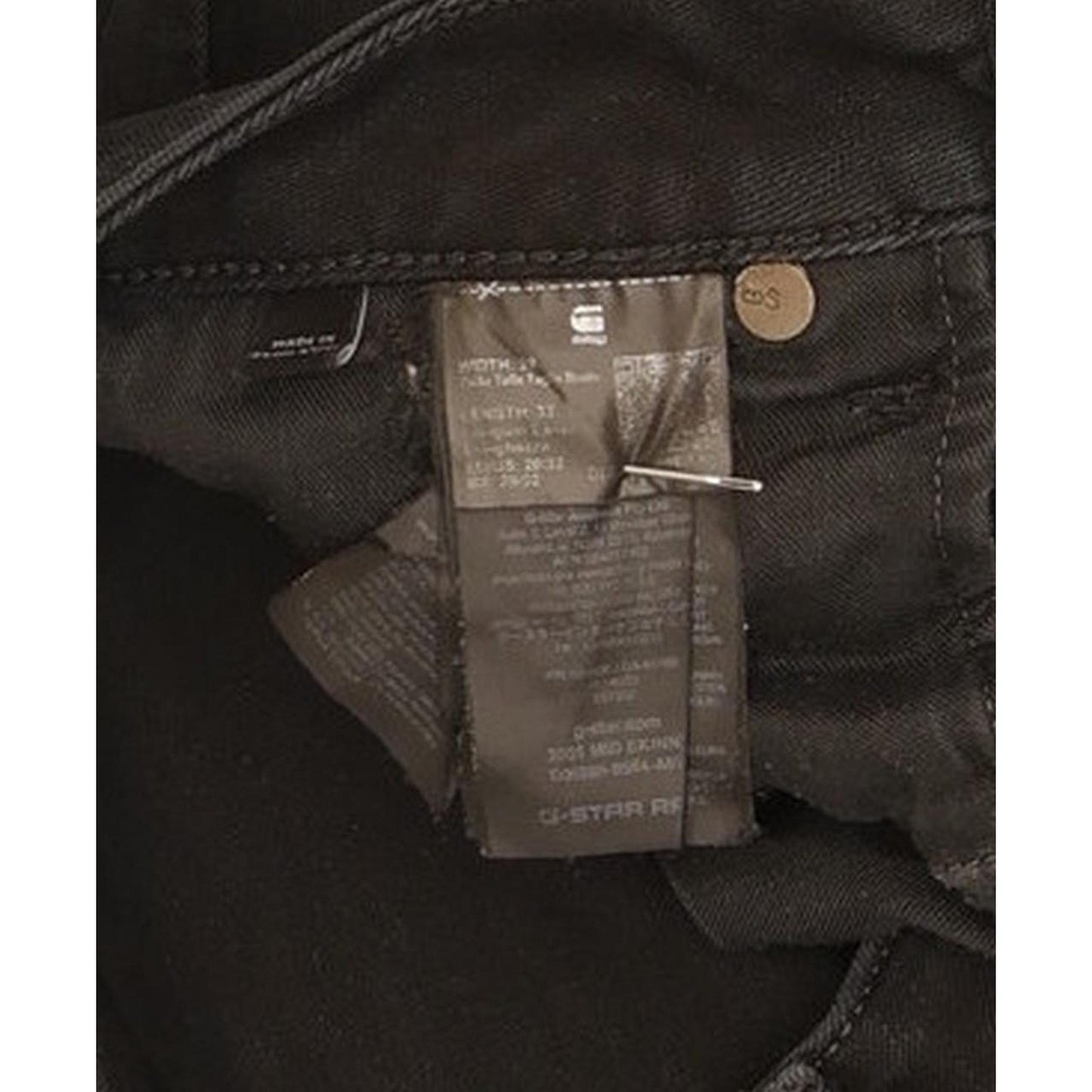G-Star 3301 Men Black Skinny Slim Stretch Jeans W29 L30