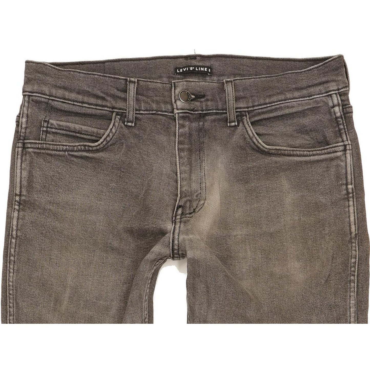 Levi's Line 8 Men Grey Straight Slim Stretch Jeans W32 L33