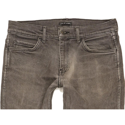 Levi's Line 8 Men Grey Straight Slim Stretch Jeans W32 L33