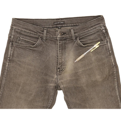 Levi's Line 8 Men Grey Straight Slim Stretch Jeans W32 L33