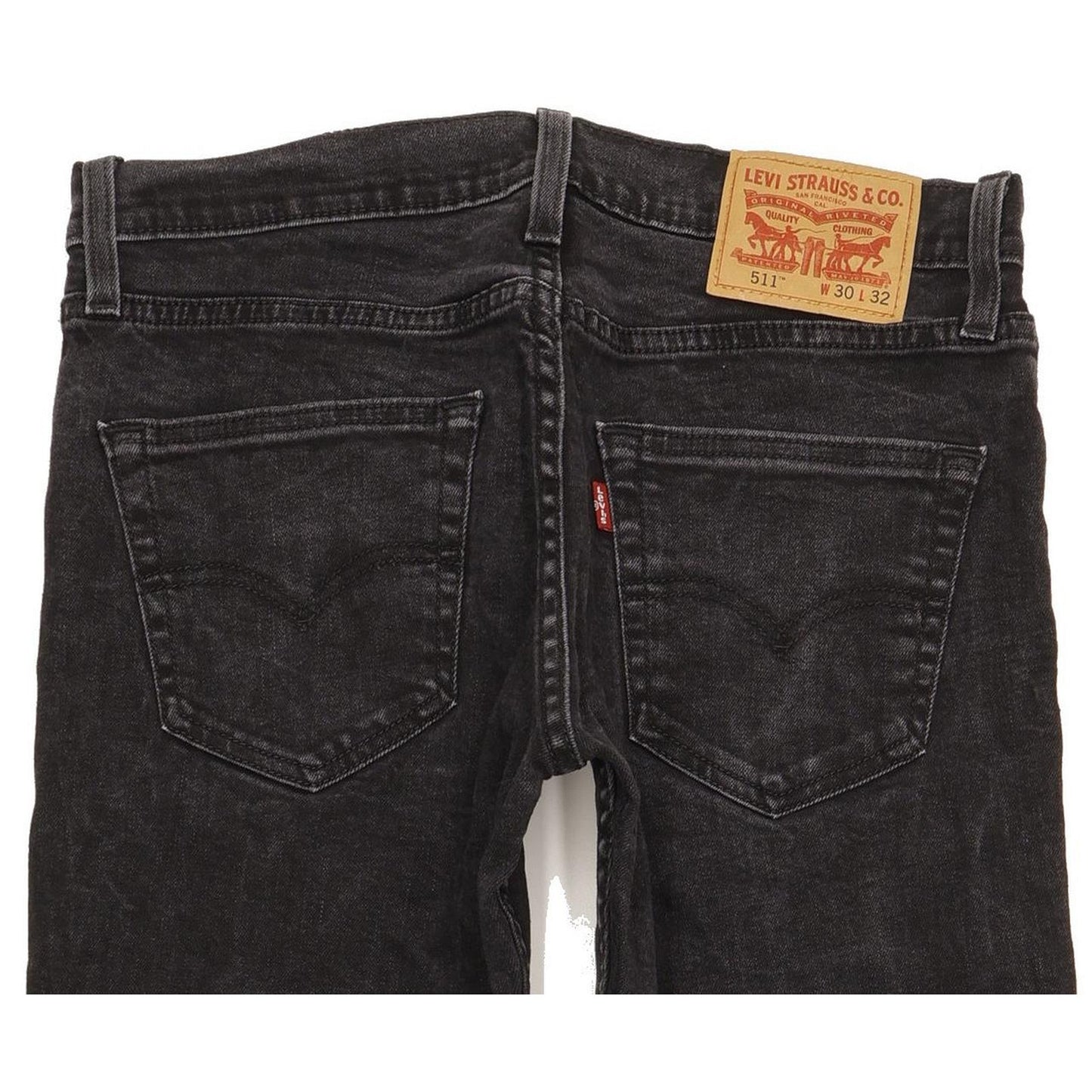 Levi's 511 Men Black Straight Slim Stretch Jeans W30 L31