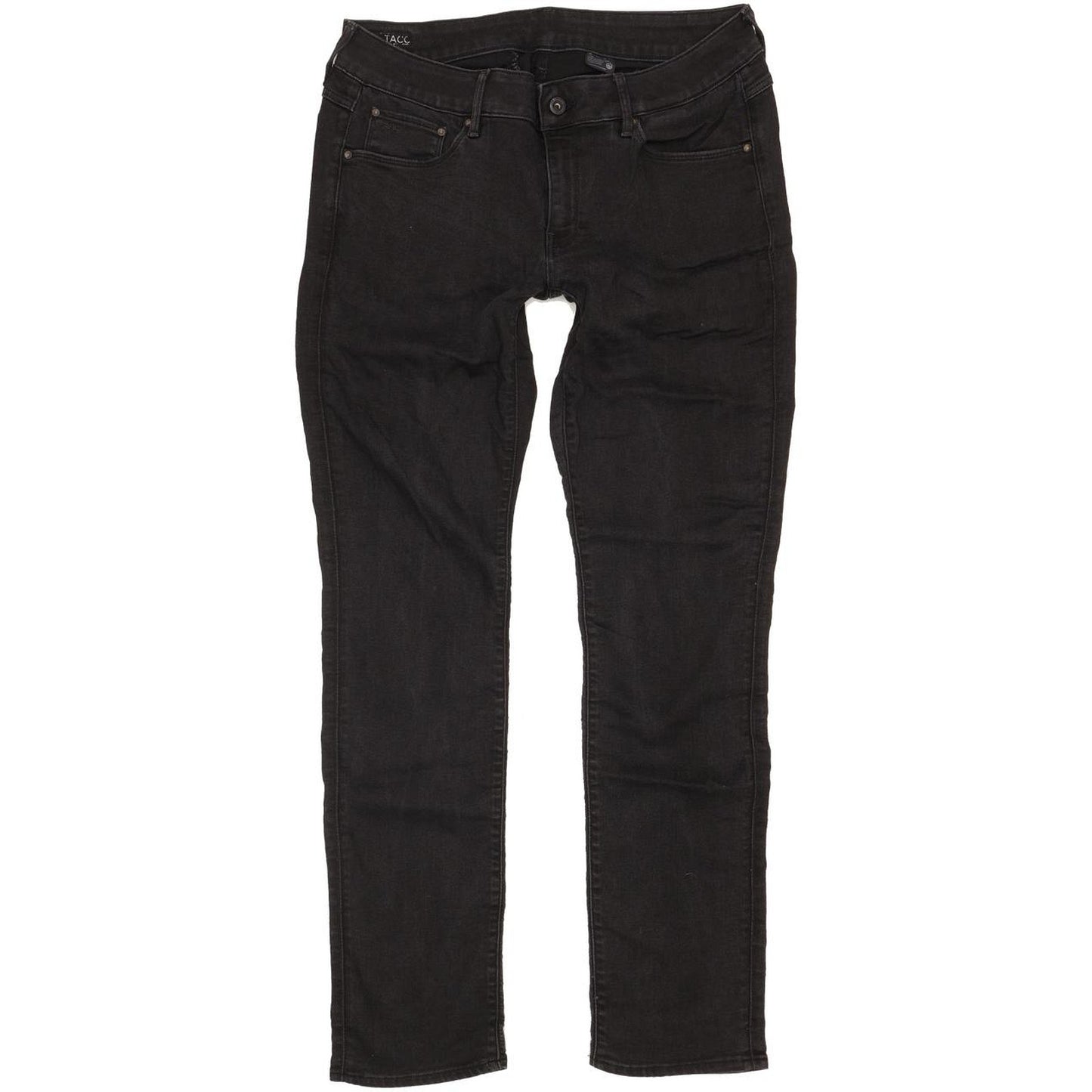 G-Star Attacc Women Black Straight Slim Stretch Jeans W32 L32