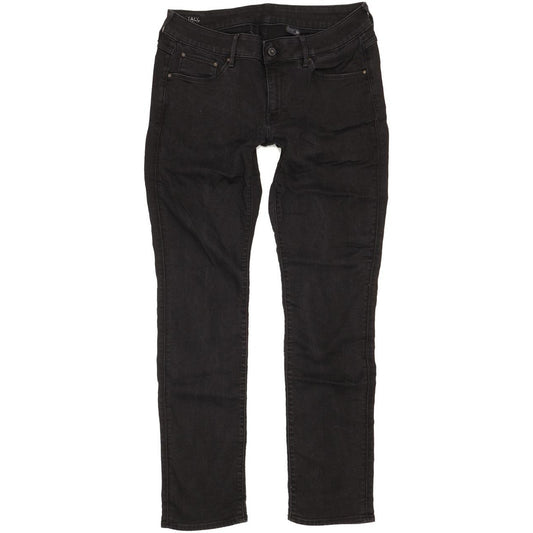 G-Star Attacc Women Black Straight Slim Stretch Jeans W32 L32