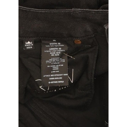 G-Star Attacc Women Black Straight Slim Stretch Jeans W32 L32