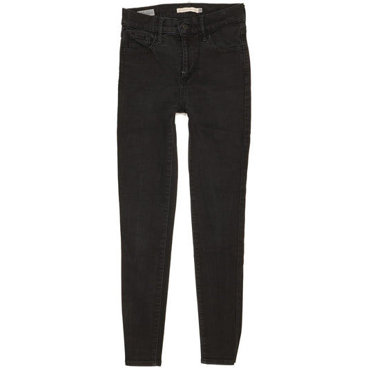 Levi's 720 Women Black Skinny Slim Stretch Jeans W25 L27