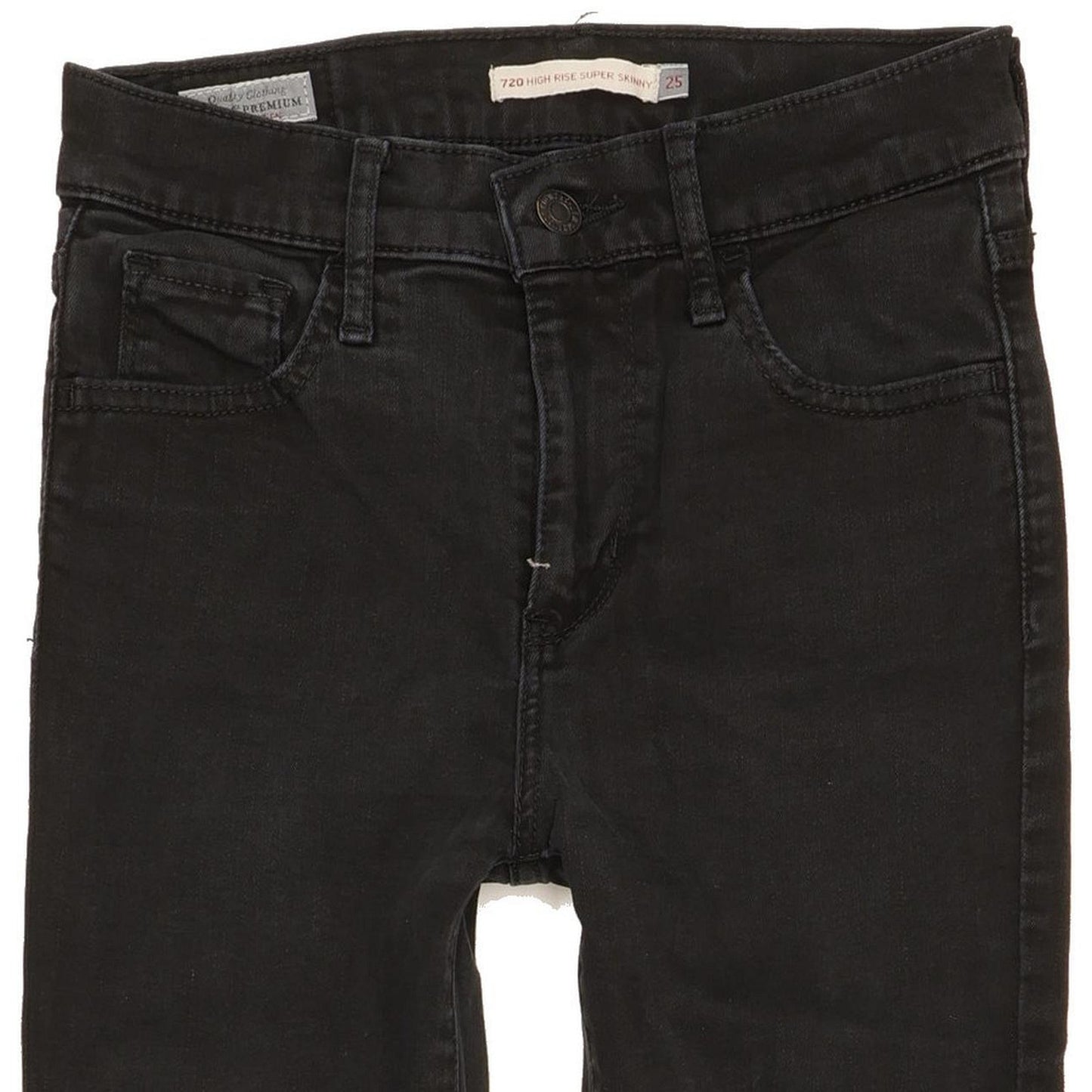 Levi's 720 Women Black Skinny Slim Stretch Jeans W25 L27