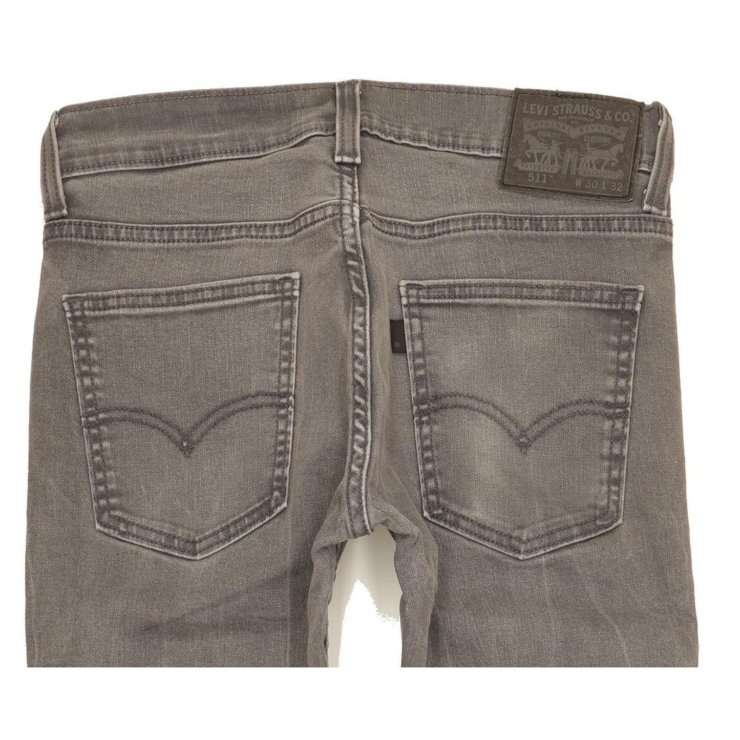 Levi's 511 Men Grey Straight Slim Stretch Jeans W30 L31