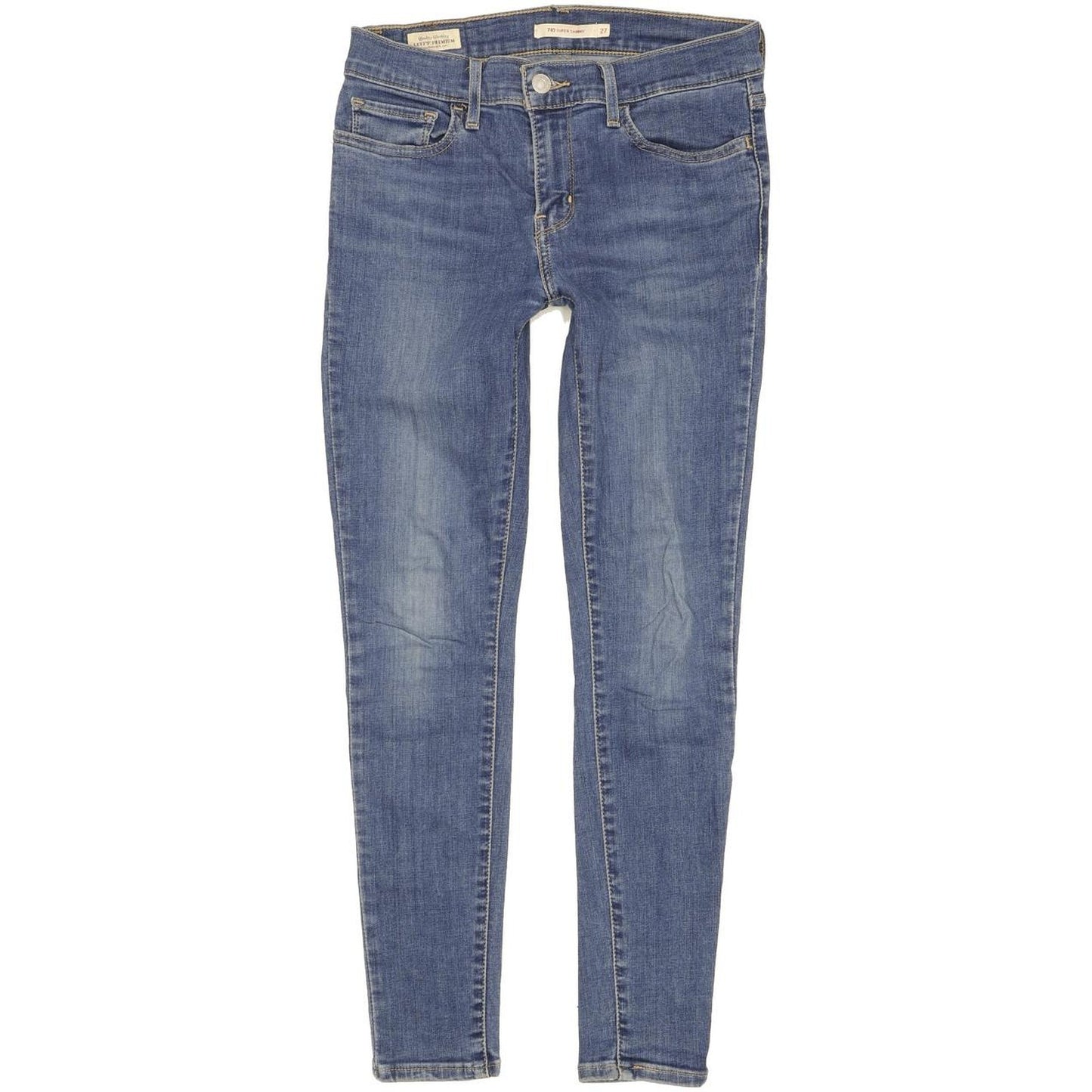 Levi's 710 Super Women Blue Skinny Slim Stretch Jeans W27 L27