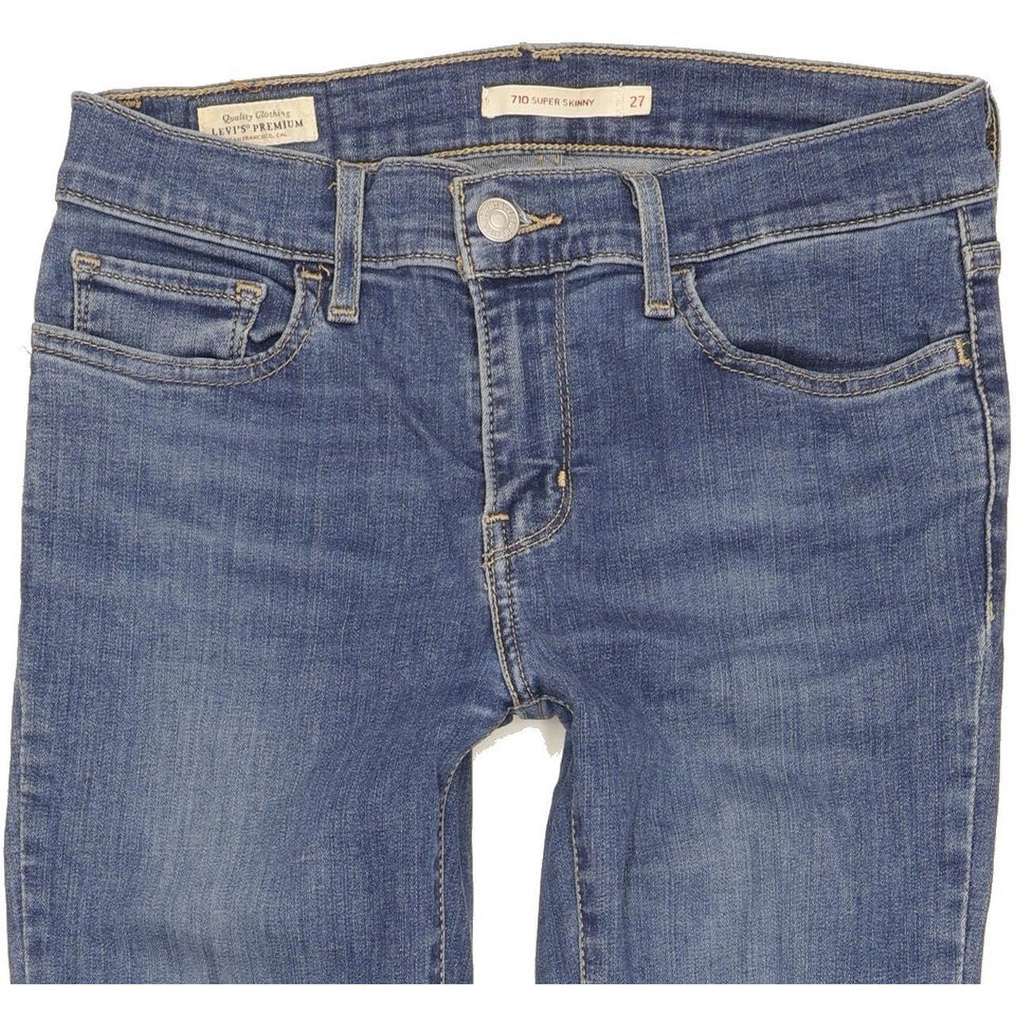 Levi's 710 Super Women Blue Skinny Slim Stretch Jeans W27 L27