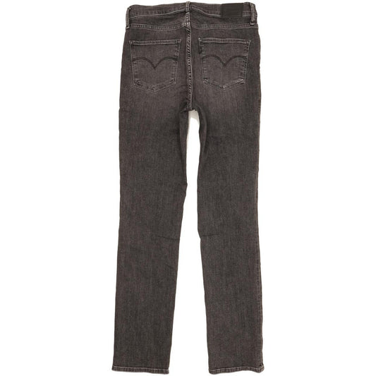 Levi's 724 Women Charcoal Straight Slim Stretch Jeans W30 L31